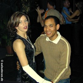 Salsa : Tanzcafe Nobis, Schwabach b. Nuernberg: DJ Alejandro und Tanzlehrerin Jurga